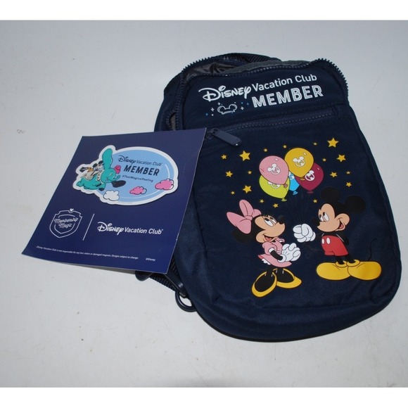Disney Handbags - DVC Member Disney Vacation Club Navy Crossbody Sling Bag and Magnet